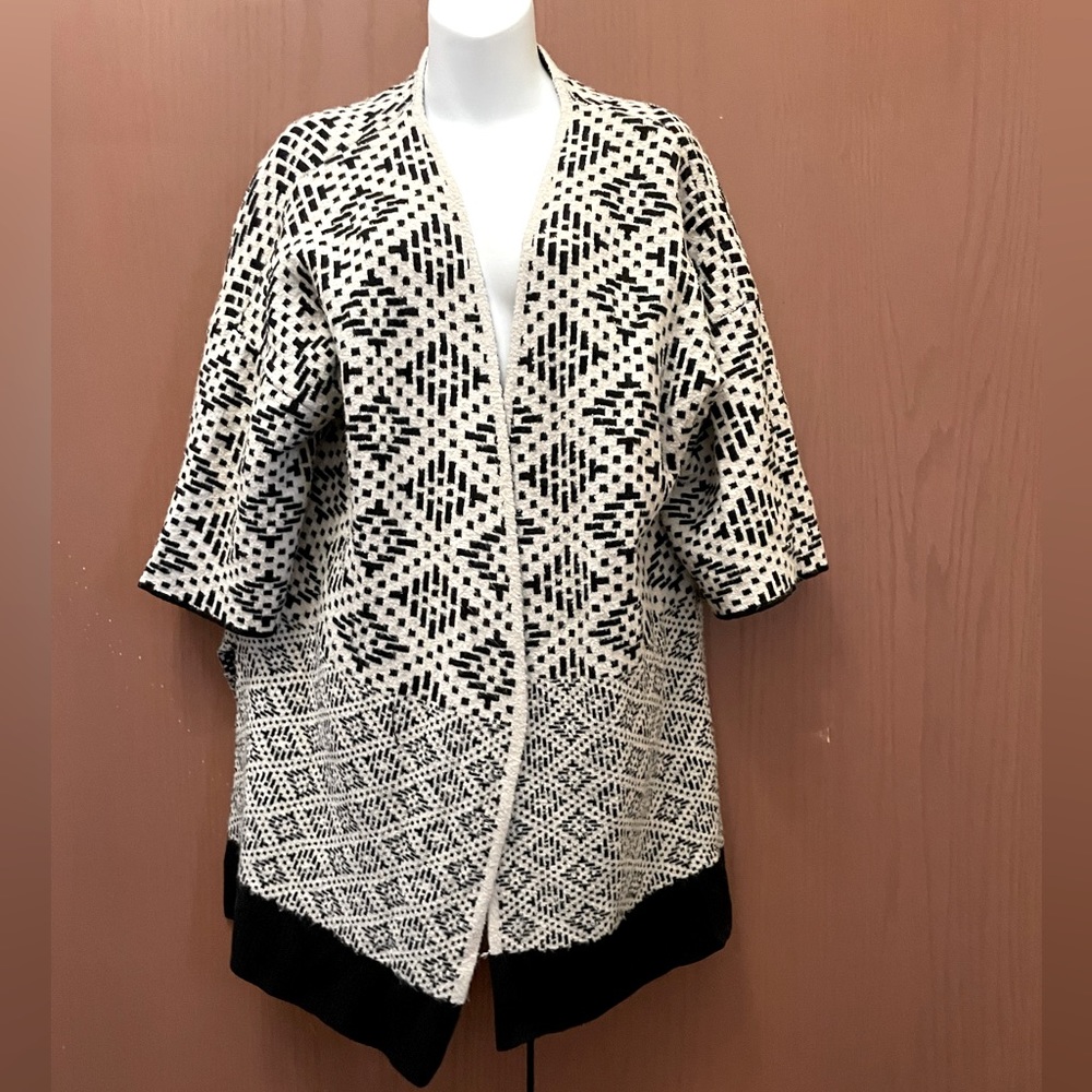 H & M Large Wrap Sweater with 3/4 length Sleeves.